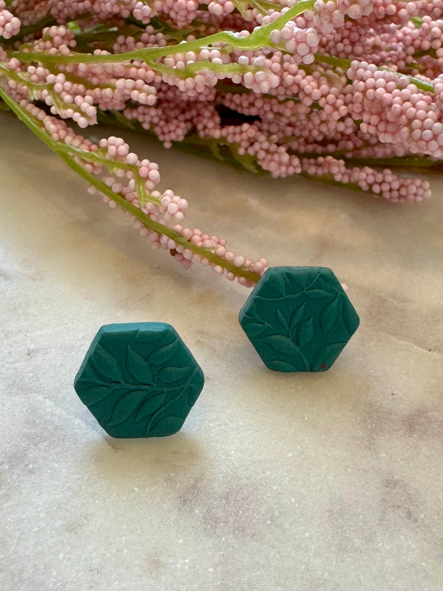 Botanical Hexagon Stud