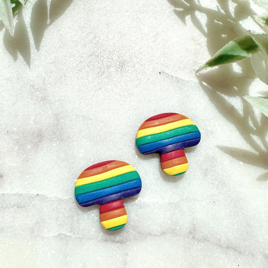 Rainbow Mushroom Stud