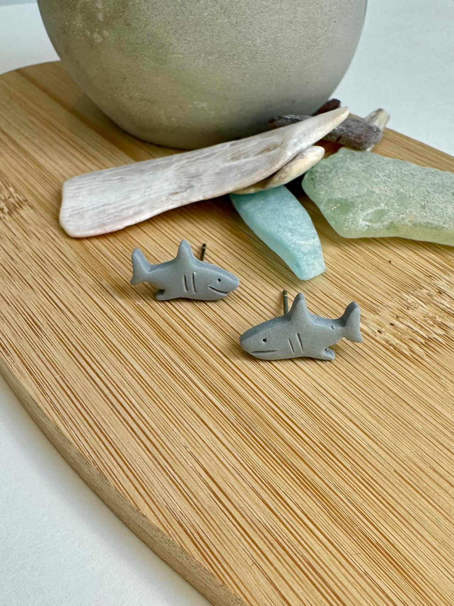 ￼ Itty-bitty Shark Studs￼