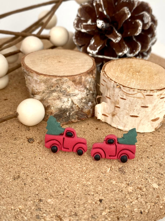 Red Christmas Tree Truck Stud