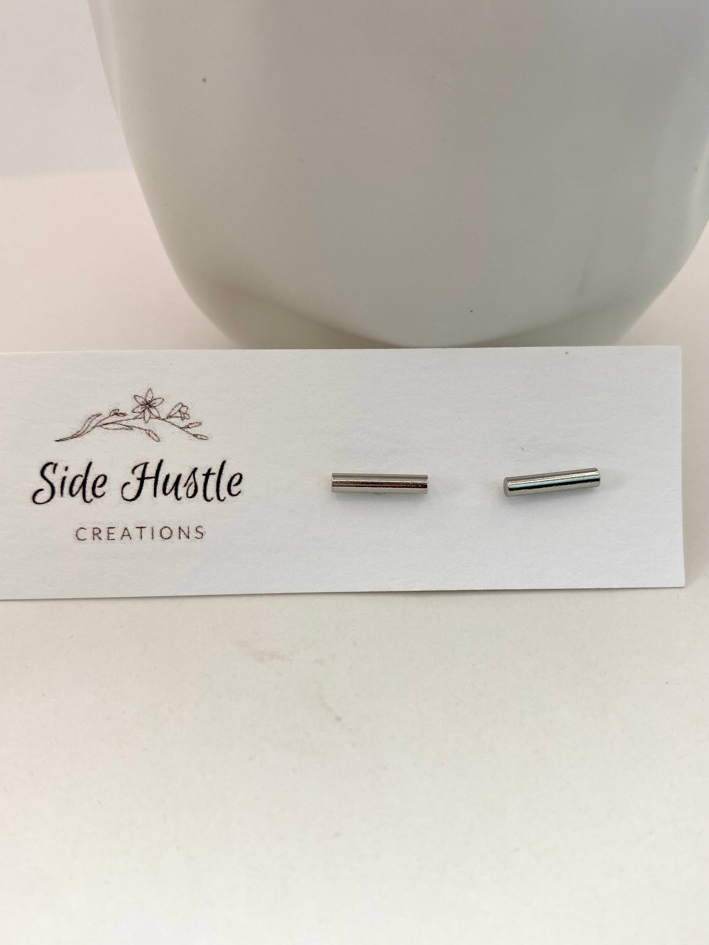 Silver Plated Bar Studs