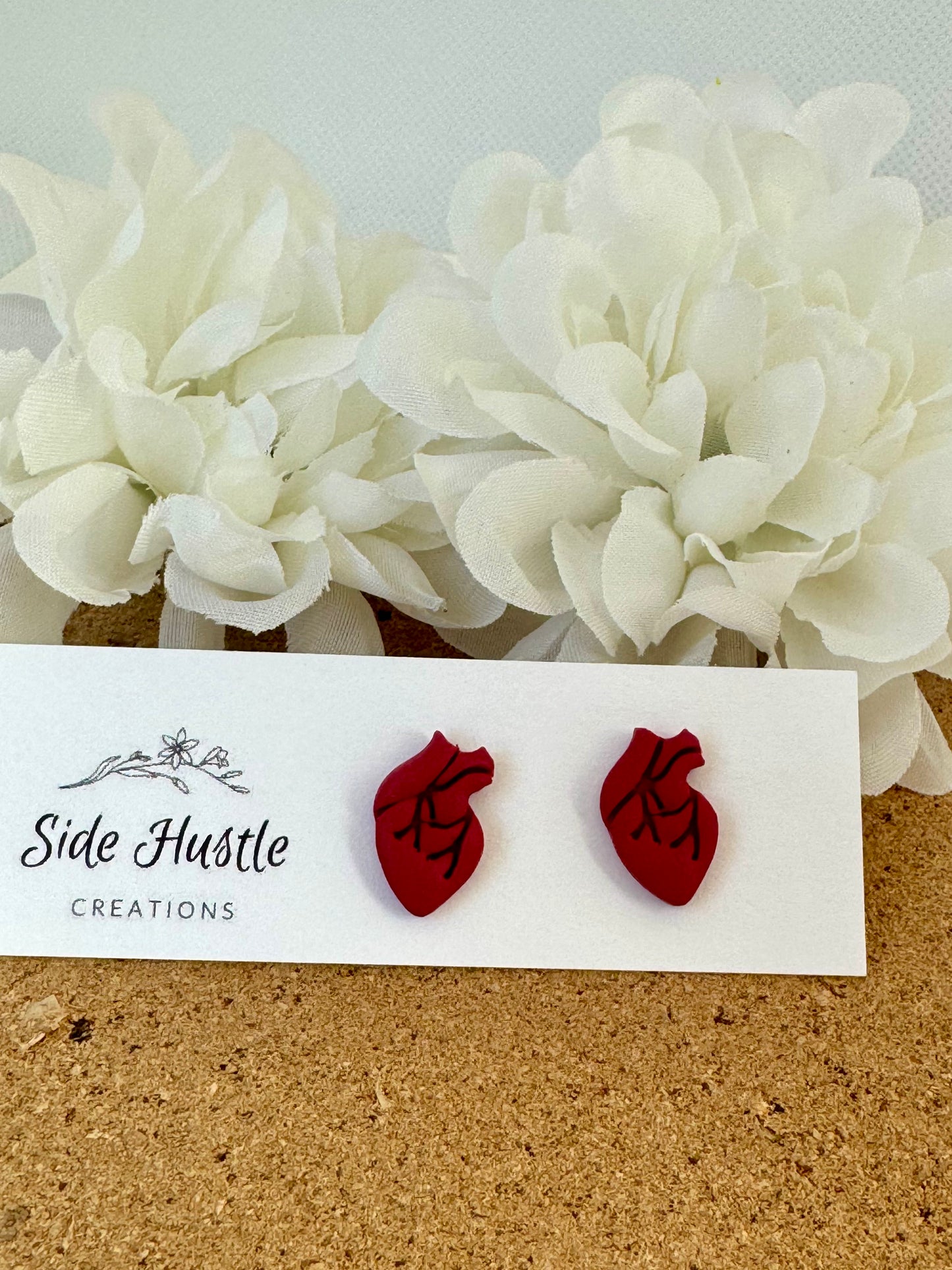 Anatomical Heart Studs no