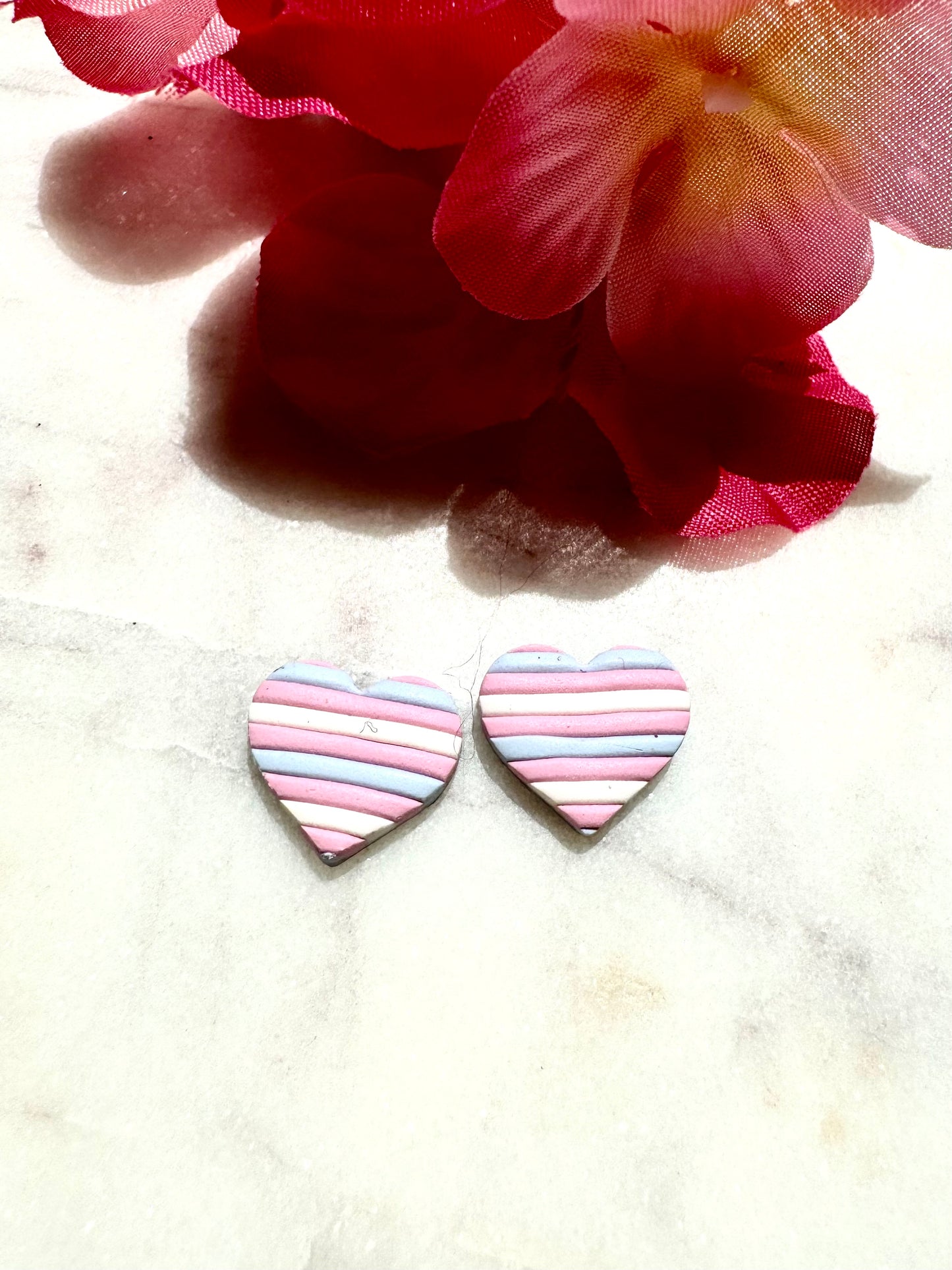 Trans Flag Heart Stud