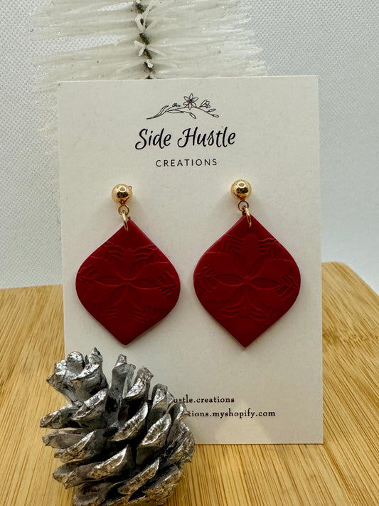 Red Poinsettia dangle