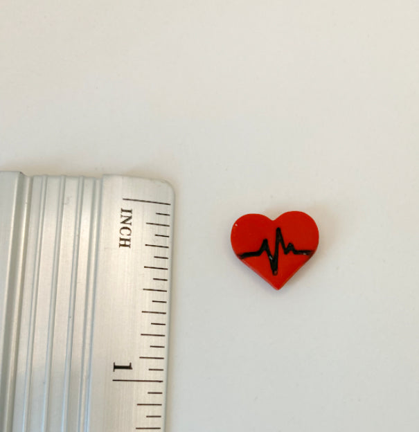 ECG Heart Stud